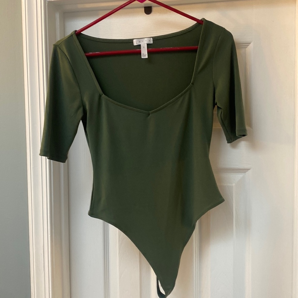 Leith hunter green bodysuit Small